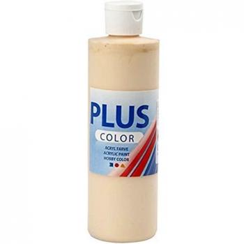 Pintura Acrílica Satinada Plus Color Beige Claro 250 ml - Alta Cobertura, Secado Rápido, Acabado Mate