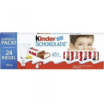 Barritas de chocolate con leche Kinder - 300g, relleno cremoso de leche - Multipack 24 x 12.5g