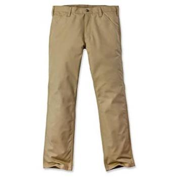 Carhartt Rugged Stretch Canvas Pantalones de Trabajo para Hombre, Ajuste Ligeramente Holgado, Tecnología Rugged Flex®, Color Beige, Talla 40