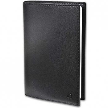 Portatarjetas de visita Soho Negro - Capacidad para 96 tarjetas - 12x21 cm - Simil piel