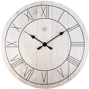 Reloj de pared Paul 40 cm madera blanca