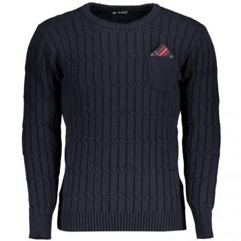 U.S. Polo Assn. Men's Elegant Twisted Crew Neck Sweater - Blue, Size XL