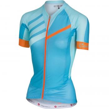 Castelli Maillot De Ciclismo De Manga Corta Para Mujer 2018 Aero Race Sky Azul-G