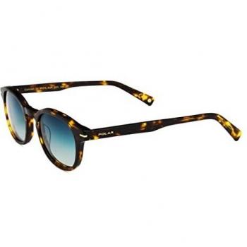 Polarized Unisex Sunglasses - Model GOLD 123, Shiny Havana Gradient Green, Tortoiseshell, Size 49