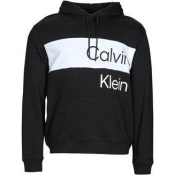 Calvin Klein Large Logo Hoodie - Stay Warm and Stylish, Black male, Size: XL