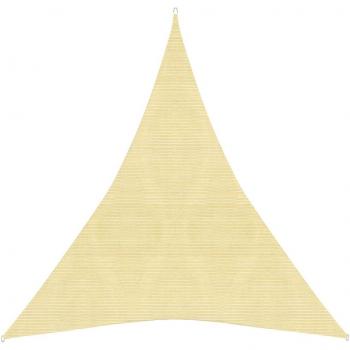 Toldo de vela HDPE beige 160 g/m² 3x4x4 m