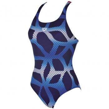 Arena Spider Swim Pro Back Bañador, Mujer, Navy/Red, 46