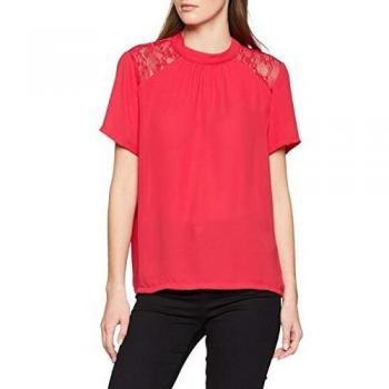 Only Onlfagnes Life S/s Top Wvn Camiseta sin Mangas, Naranja