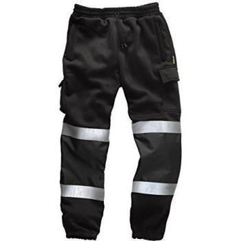 Standsafe HV021-2x-grandes pantalones de entrenamiento de seguridad/pantalones de chándal, negro
