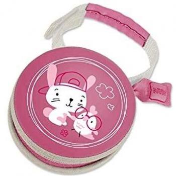Bolsa para chupetes MAM Rosa Conejo con cierre de velcro, almacena 2 chupetes