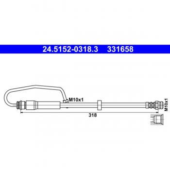 Latiguillo de freno flexible ATE 24.5152-0318.3
