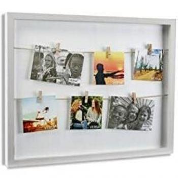 Versa Kansas Portafotos, Marco de fotos decorativo para la mesa o colgar, Medidas