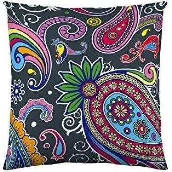 EUROMODA HOME LIVING Funda De Cojín Shana Negro/Multicolor 60 x 60 cm