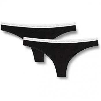 Tommy Hilfiger Thong 2PK Tangas, Negro