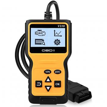 LUCKYDIY OBD2 Coche Diagnósticos, OBD II Escáner y Lector de Códigos de Coche para Todos los vehículos a Partir del 2000 con protocolos OBD II, Lectura y borrado de códigos de error
