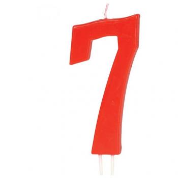 Vela Roja Nº 7 de 12 cm