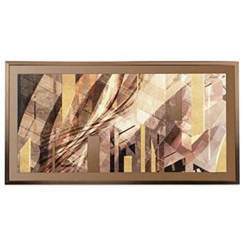 Cuadro Abstracto con Marco PS 180x4x95 cm - Negro / Marrón / Dorado