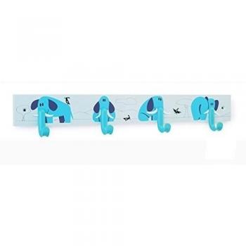 COLGADOR MÚLTIPLE INFANTIL ELEFANTE AZUL INOFIX