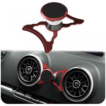 innoGadgets Soporte magnético para teléfono móvil Compatible con Audi A3/S3/RS3 | Soporte Universal para Smartphone, GPS y Tablet | 360 Ajustable para una Visibilidad óptima | Rojo