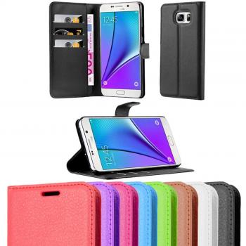 Funda Libro para Samsung Galaxy NOTE 5 en NEGRO FANTASMA
