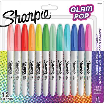 Rotulador Sharpie Permanente Fino Glam Pop Blister de 12 Unidades Colores Surtidos 2198780