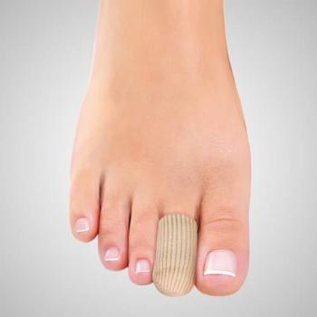 Dedil Protector de Gel Silicona Cubierto de Tejido Elástico Talla L