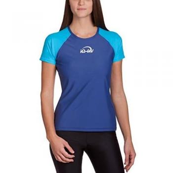 iQ-UV 6681303254-38S Camiseta, Mujer, Turquesa/Navy, S/38