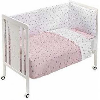 INTERBABY - Cuna Monet Premium con Textil Corona Rosa