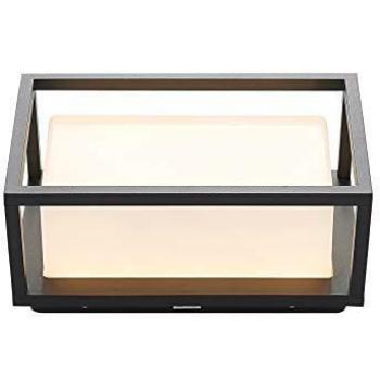 Aplique LED de exterior Lucande Ilirian, moderno, aluminio negro, 1 llama