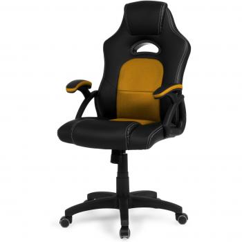 Due-home - Silla de Oficina Gaming, Sillon para Estudio, Escritorio o despacho, Color Naranja, Medidas: 62x106x67 cm de Fondo, Assen