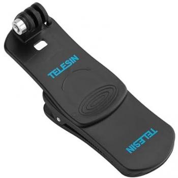 Soporte de Clip para Mochila Telesin con Rotación 360° para Cámaras Deportivas GoPro Hero y DJI Osmo Action