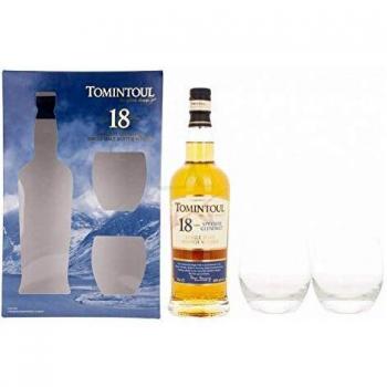 Tomintoul 18 Años - Estuche Regalo con 2 Vasos de Cristal 70cl