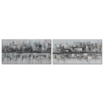 Cuadro DKD Home Decor 120 x 2,8 x 60 cm Abstracto Loft (2 Unidades)
