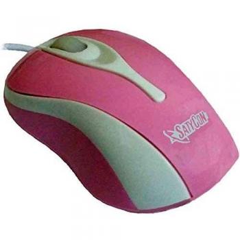 SATYCON Caja 100 Raton USB Optico Rueda Scroll 3D Rosa