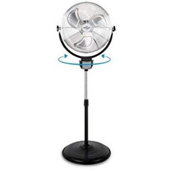 Orbegozo PWS 3045 - Ventilador industrial 2 en 1: pie y pared, cabezal inclinable, función oscilante, 3 velocidades, mando a distancia, altura regulable, 120 W