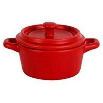 BigBuy Cooking S2206946 Cazuela con Tapa, Materiales Varios, Rojo