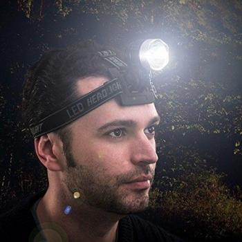 Torcia led per testa o casco