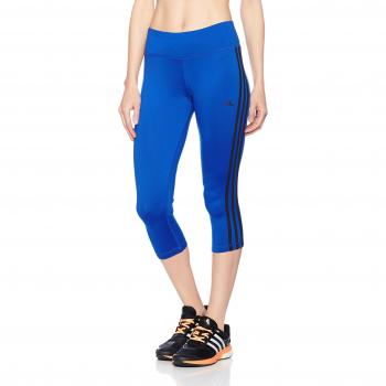 adidas BSC 3S Tigh - Mallas 3/4 para mujer, color azul / negro, talla L