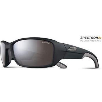 Julbo Run Gafas de Sol, Negro Opaco/Gris, Talla única Unisex Adulto