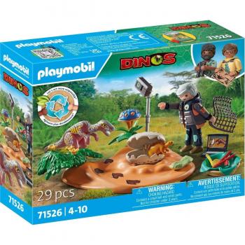 Playmobil® Dinos Stegosaurus Nest with Egg Thief 71526 Construction Toy