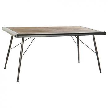 Mesa de Comedor DKD Home Decor Abeto Natural Metal Gris claro 161 x 90 x 75 cm
