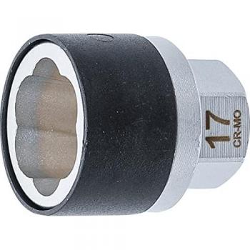 Llave de Vaso de Perfil en Espiral / Extractor de Tornillos Hexagonal Exterior 17 mm