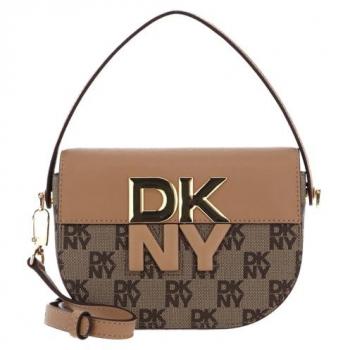 DKNY Echo Small Flap Crossbody Bag, Brown, One Size, Stylish Women's Handbag