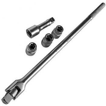 S&R Mango Articulado - Llave de Vaso de torsión 3/4 600 mm. Con 3 Insertos 17, 19, 21 mm