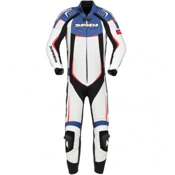 SPIDI Traje de Piel para Moto Track Wind Pro Suit, Azul, 48