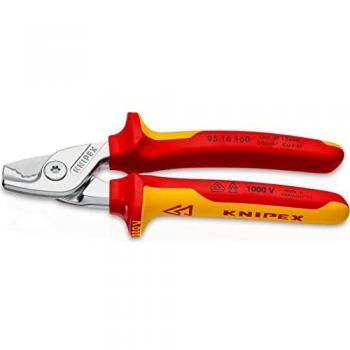 Tijeras para cables Knipex 9516160SB, dimensiones 160x60x28mm