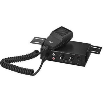 Amplificador PA Monacor PA-102, Mezclador ELA, Micrófono Manual, 8.5W