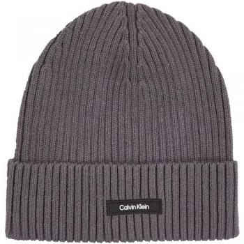 Calvin Klein Classic Cotton Rib Beanie Gray One Size