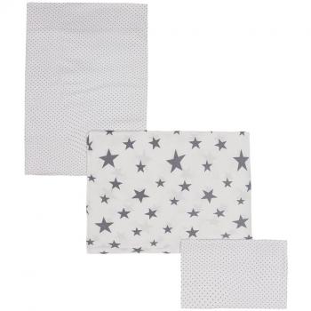 Sabana Cuna 3 Pcs (Cuna 60) 100X165 Cm Be Universe Gris