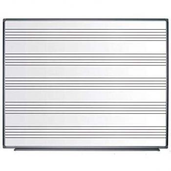 Bi-Office Maya - Pizarra blanca para música, 1500 x 1200 mm
